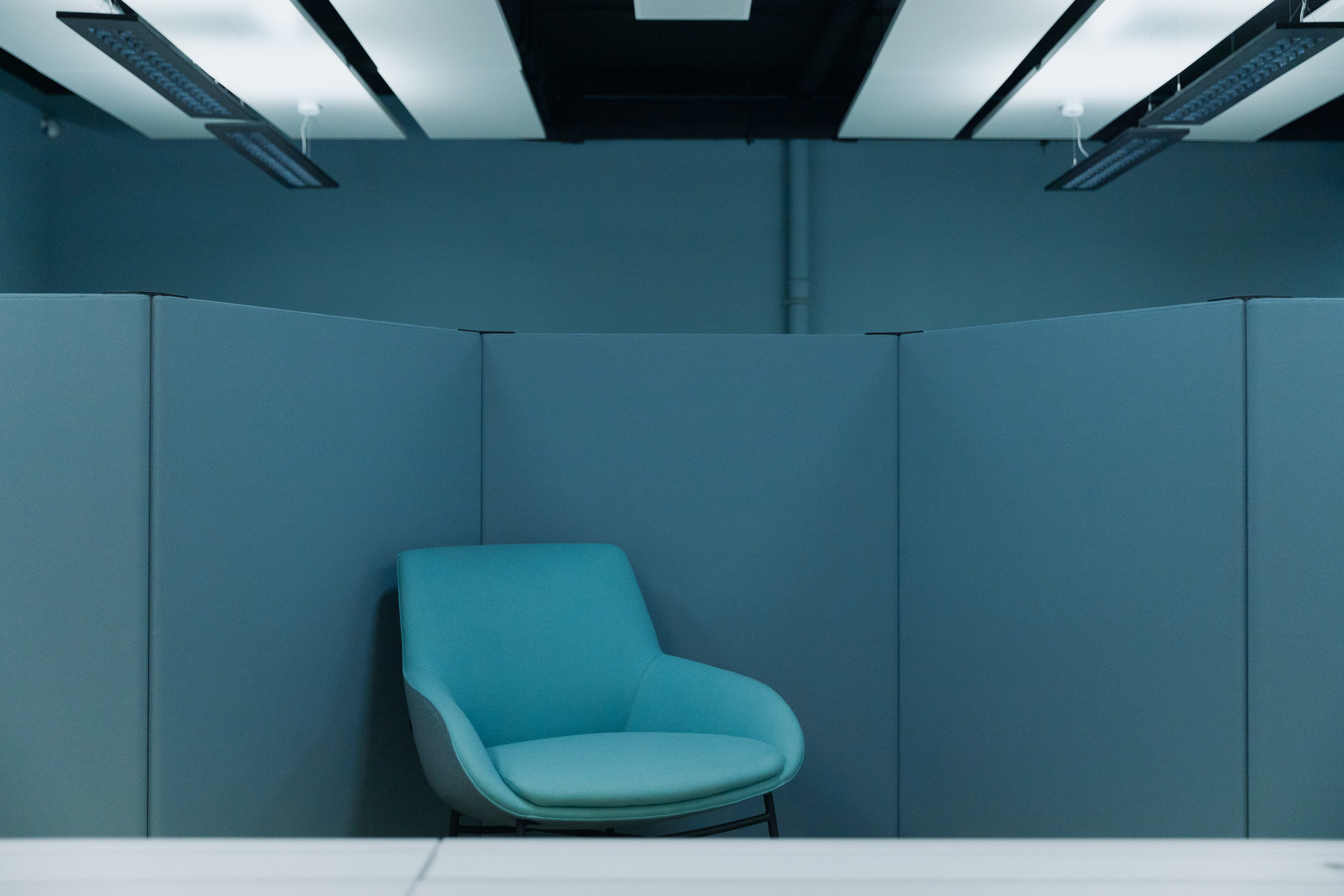 Blue Round Chair at the Office 